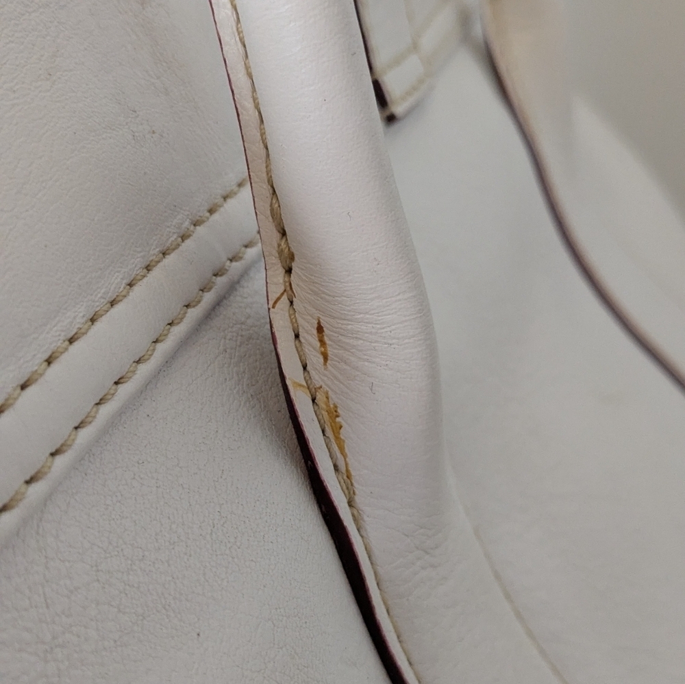 Dooney & Bourke Medium Priscilla Satchel Bag White Double Strap Handbag - Picture 12 of 16